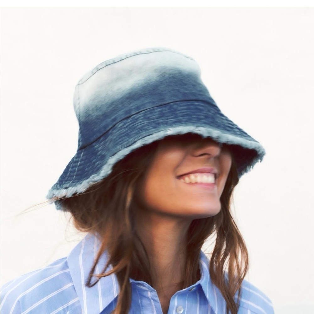 Two Tone Denim Bucket Hat - Picture 1 of 2